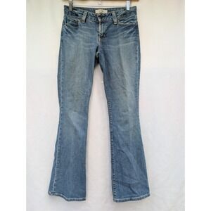 Gap Curvy Flare Jeans Womens 6 Blue Cotton Stretch Y2k Vintage Whiskered
